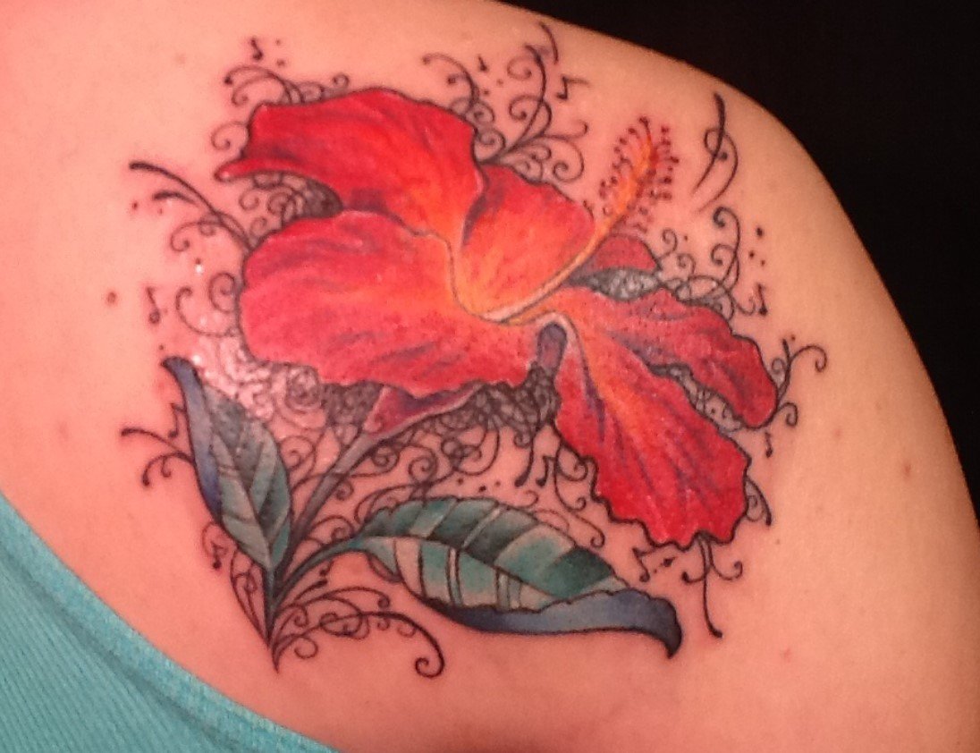 hibiscus flower tattoo
