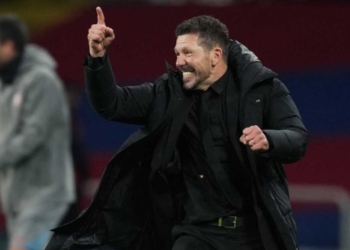 Diego Simeone celebrating football match
