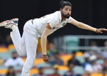 Mohammed Siraj bowling in Test cricket