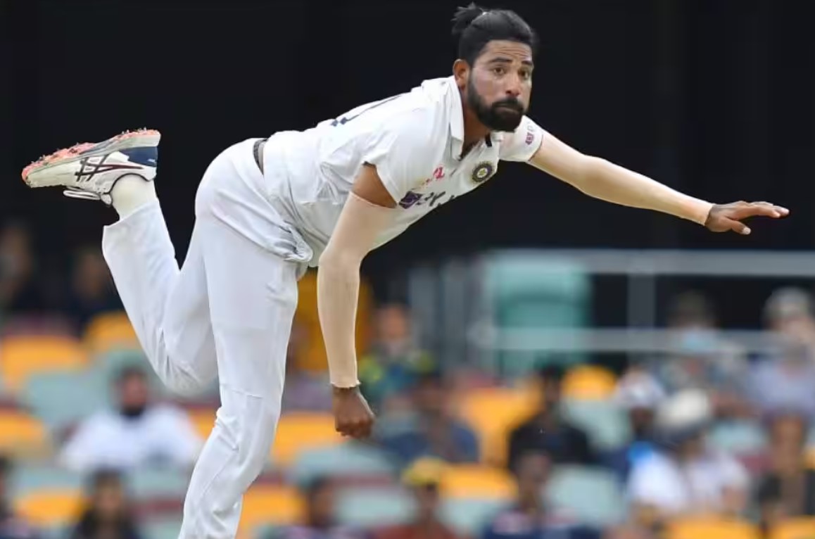 Mohammed Siraj bowling in Test cricket