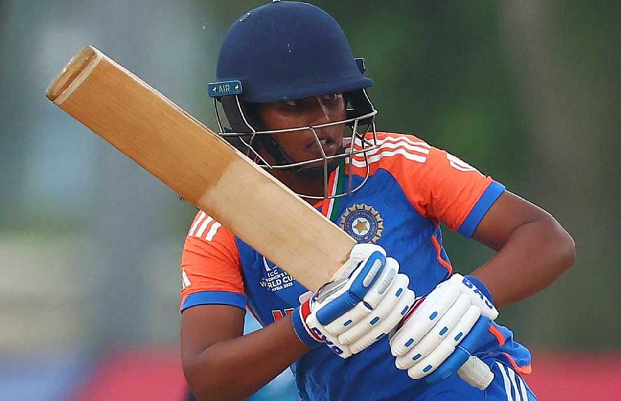 G Trisha batting ICC U19 Women’s T20 World Cup