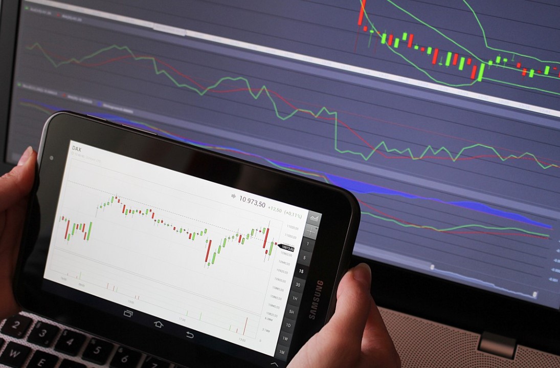 Stock market trends analysis chart