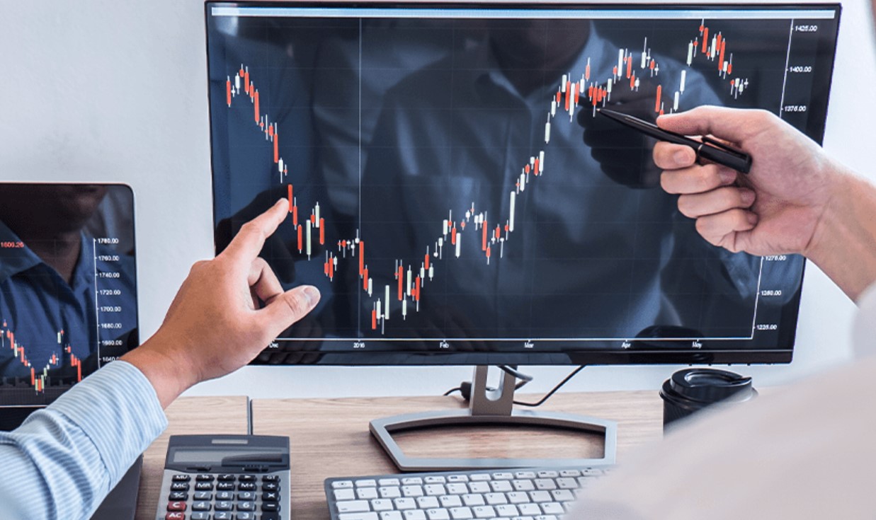 Stock market trading screen