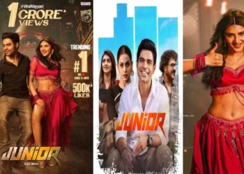 sreeleela kireeti junior viral vayyari dance bts