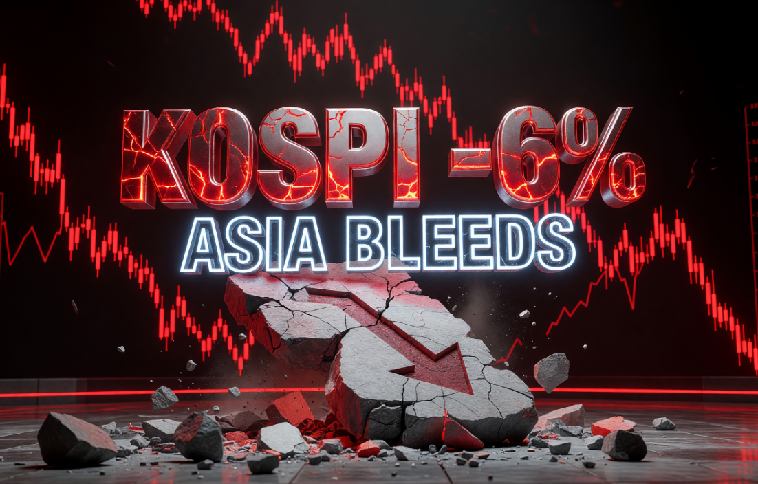 KOSPI stock market crash Asian indices Friday selloff