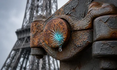 electrically charged raindrops corroding Teflon coated metal
