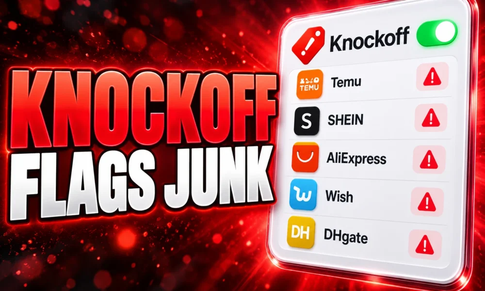 Knockoff extension flags Amazon junk brands