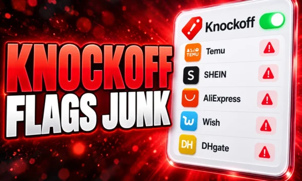 Knockoff extension flags Amazon junk brands