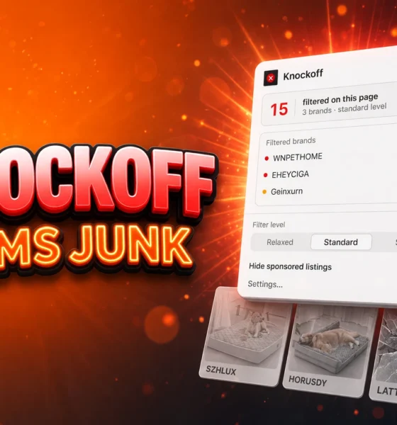 Knockoff Chrome extension dims Amazon junk brands USPTO