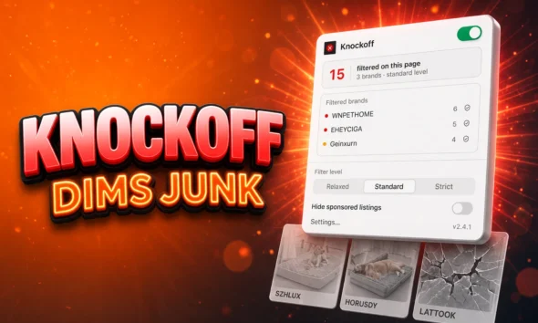 Knockoff Chrome extension dims Amazon junk brands USPTO