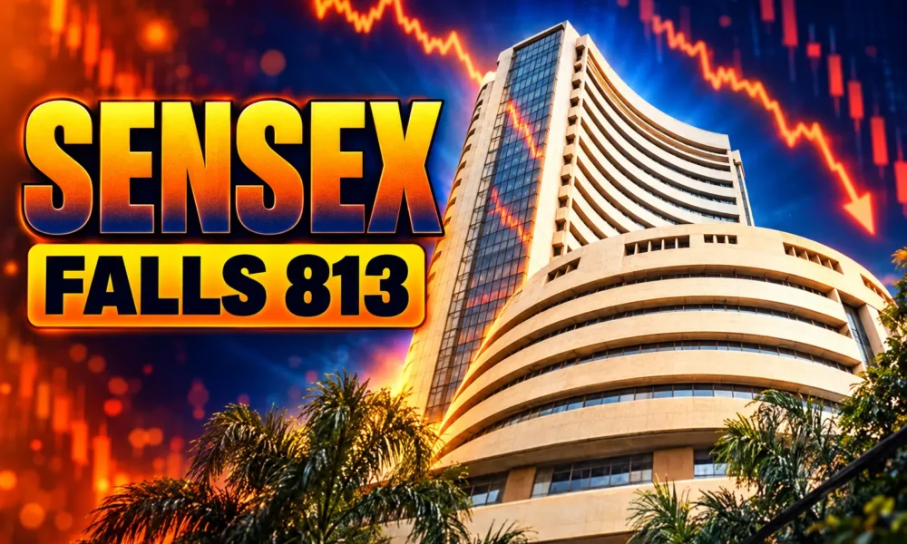 Sensex falls 813 points as oil hits $100