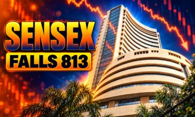Sensex falls 813 points as oil hits $100