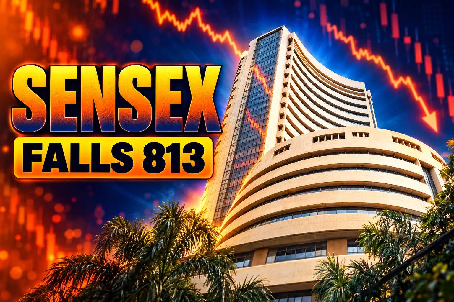 Sensex falls 813 points as oil hits $100