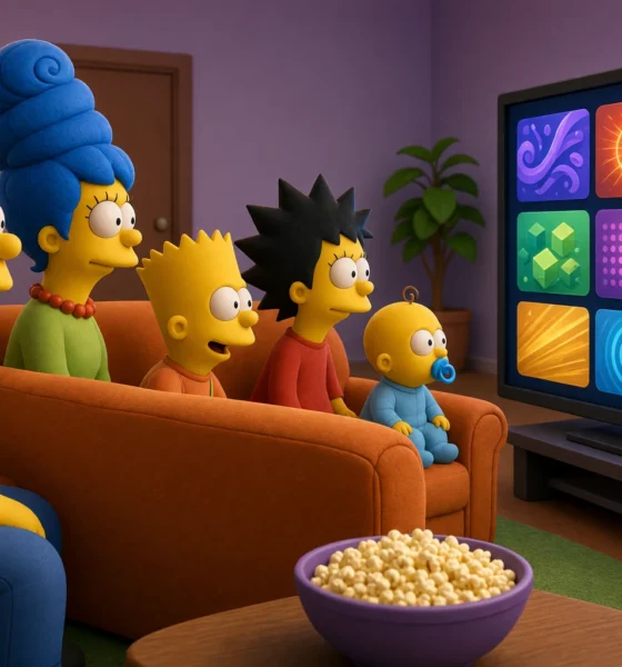 Simpsons Yellow Mirror Disney Plus US film chart number one