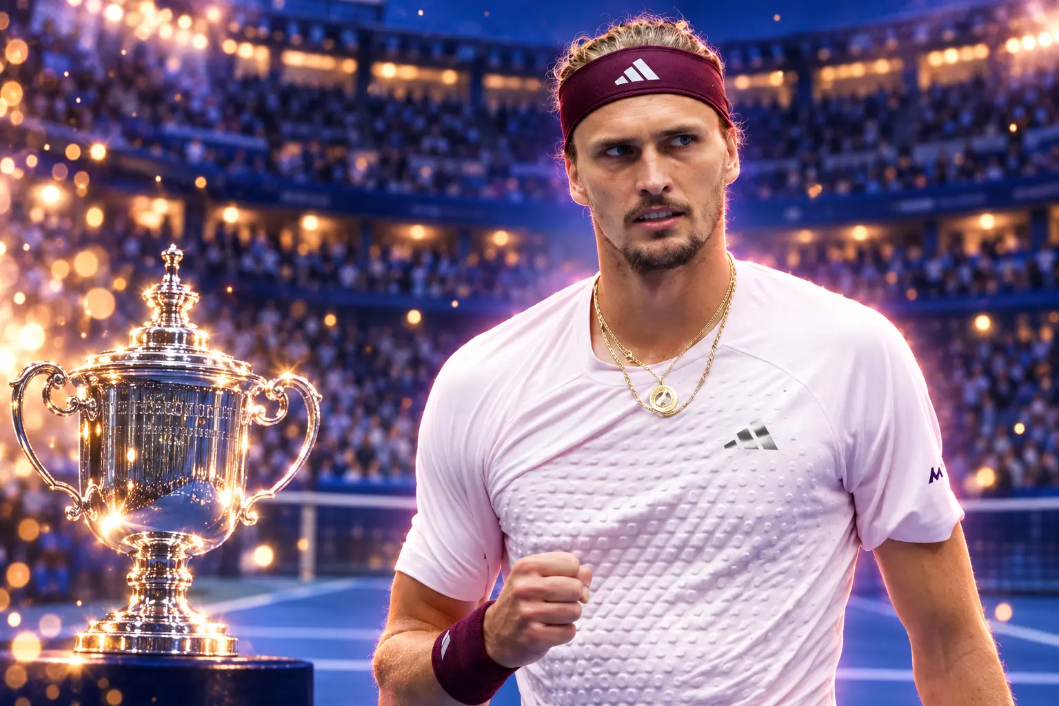 Alexander Zverev US Open 2026 trophy celebration New York