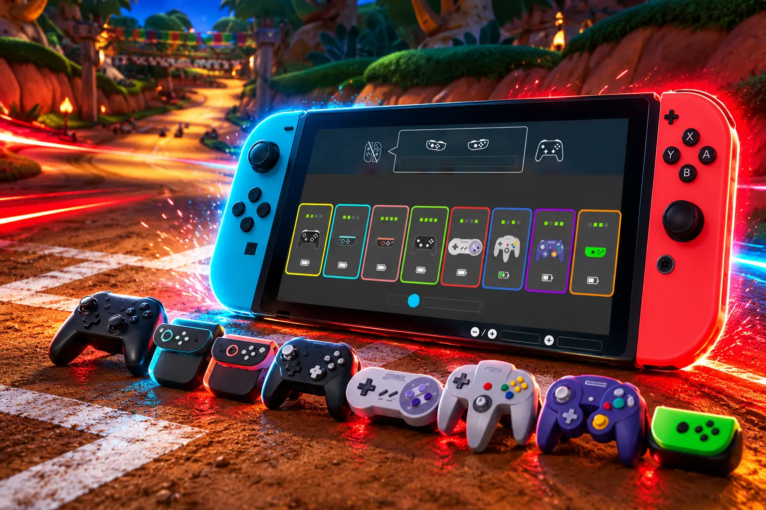Mario Kart 8 Deluxe 8-player split-screen Switch 2