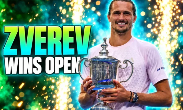 Alexander Zverev US Open 2026 trophy celebration New York