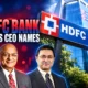 HDFC Bank two CEO names sent to RBI