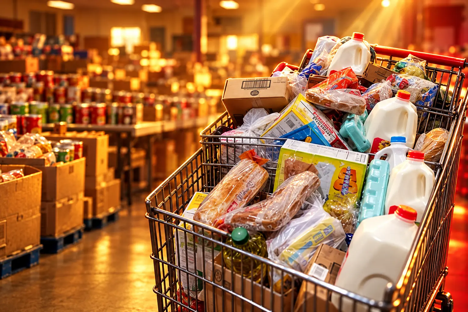 Households use food banks as spending rises 0.6%