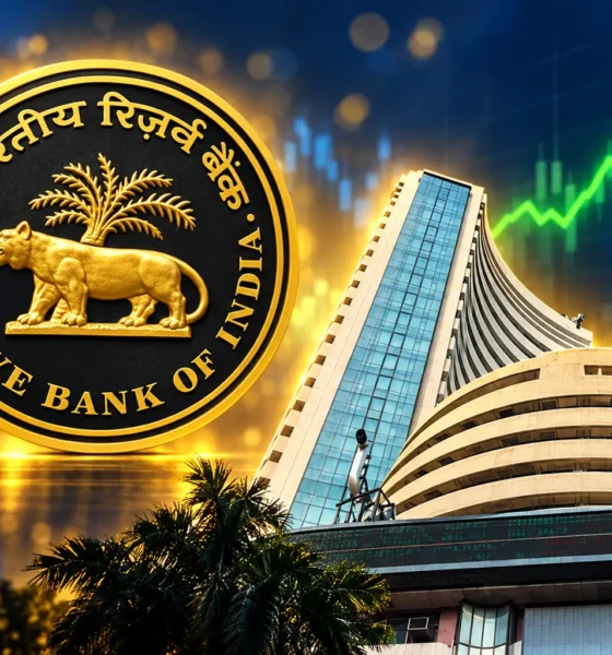 Sensex falls after RBI repo rate rises to 5.50%