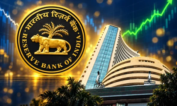 Sensex falls after RBI repo rate rises to 5.50%