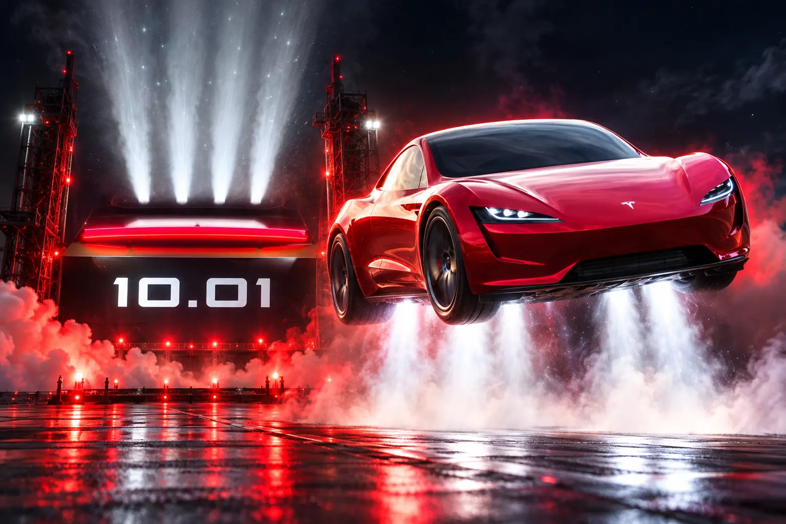 Tesla Roadster hover unveil Waco October 1