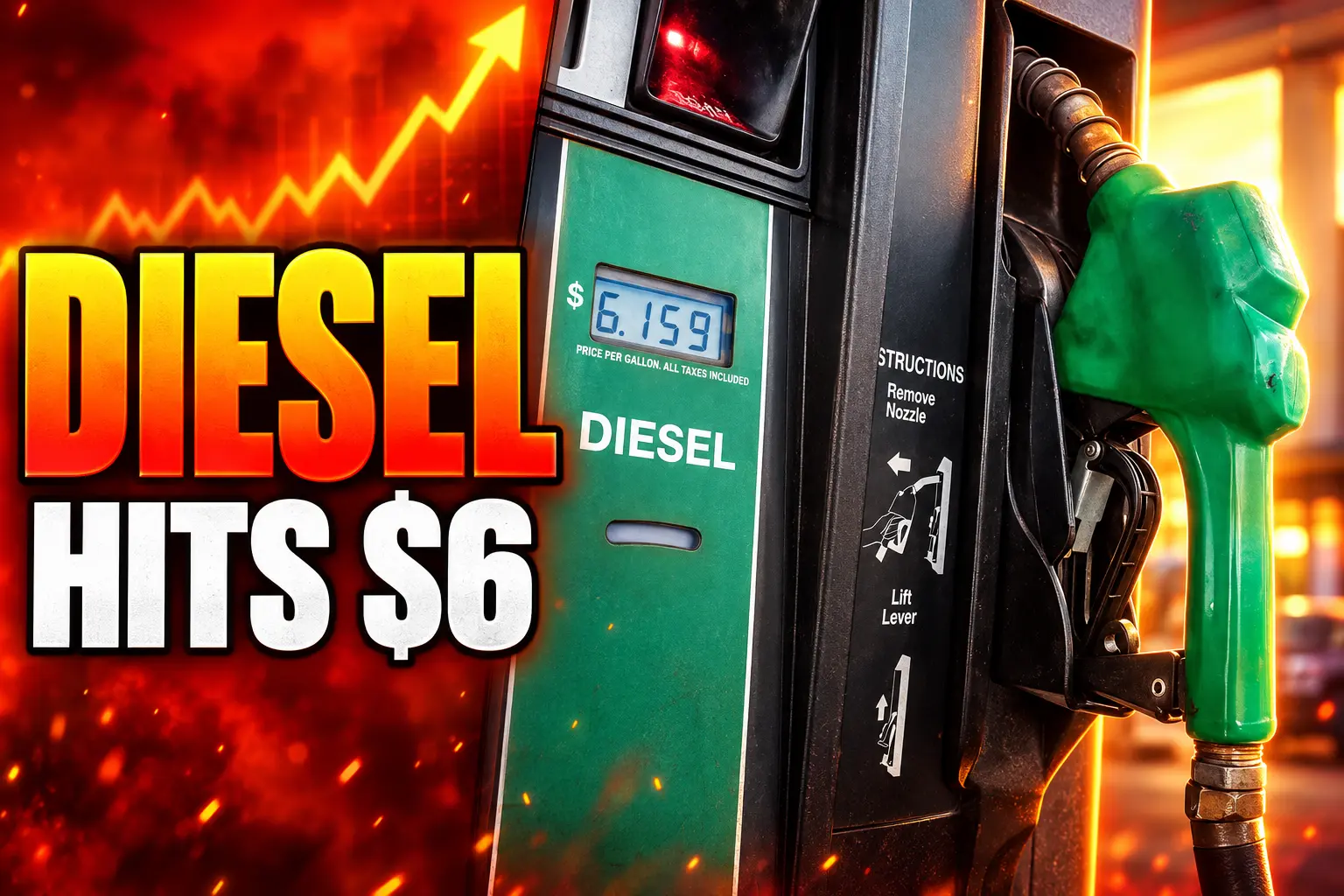US diesel hits $6 gallon as oil tops 100